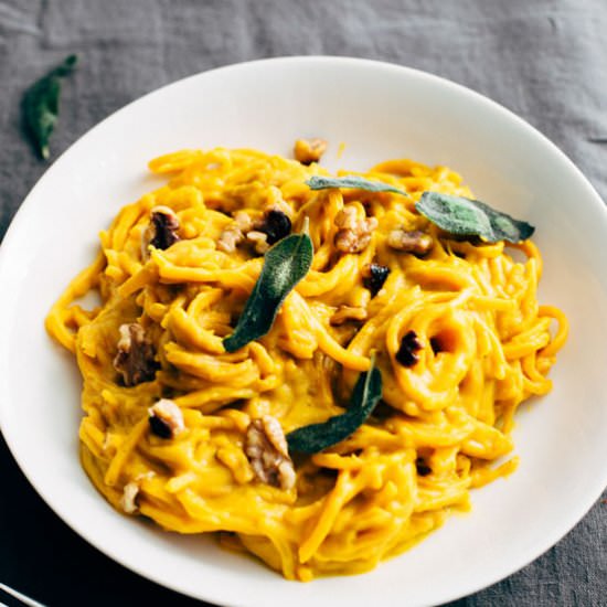 Creamy Butternut Squash Spaghetti