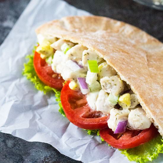 classic chicken salad pita pockets