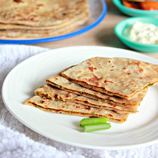 Mushroom Parathas
