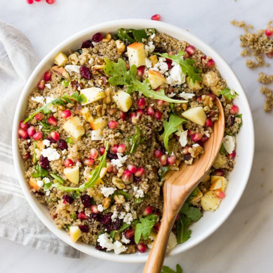 Pomegranate Arugula Quinoa Salad