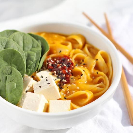 Asian Butternut Squash Noodle Bowl
