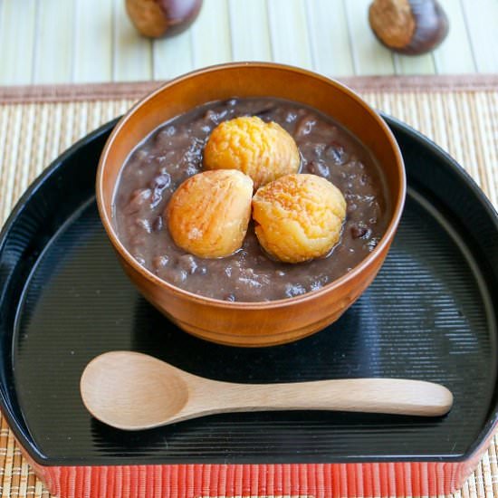 Sweet Red Bean Soup with Chestnuts