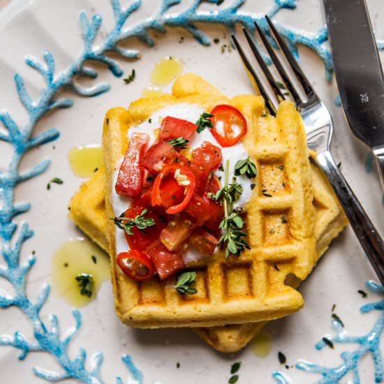 Gluten Free Corn & Salsa Waffles