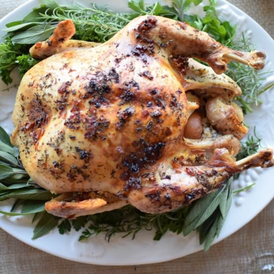 Prosciutto and Herbed Butter Turkey