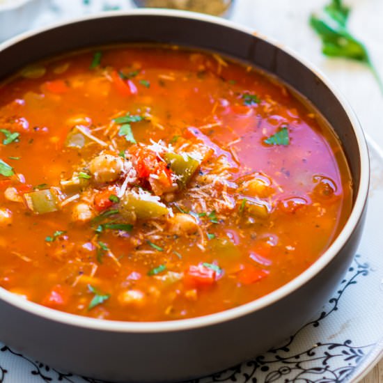 Vegetarian Stuffed Pepper Soup
