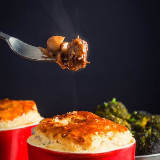 Mushroom, Beef and Ale Pie