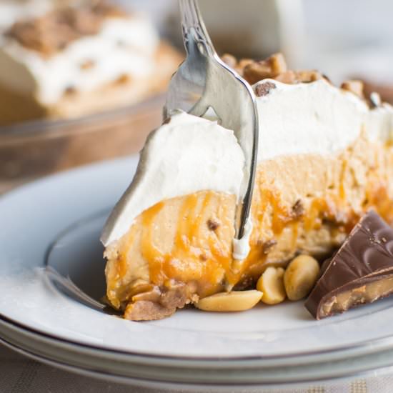 Peanut Butter Toffee Cream Pie