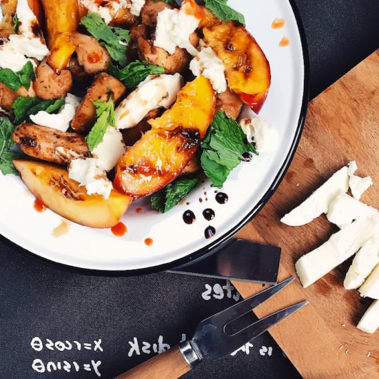 Grilled Nectarine & Chicken Salad