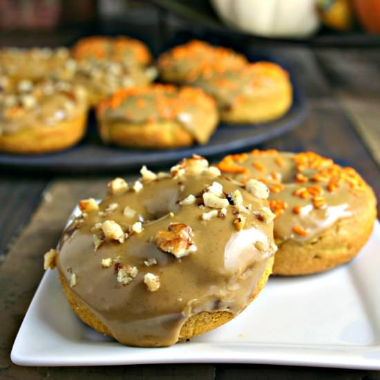 Pumpkin Donuts with Molasses Glaze