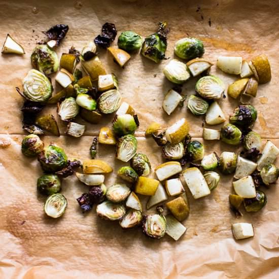 Brussels Sprouts and Pear Salad