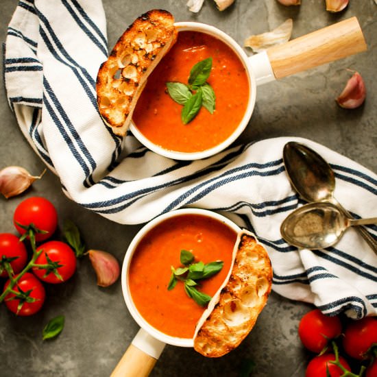 Roasted Tomato & Bread Soup
