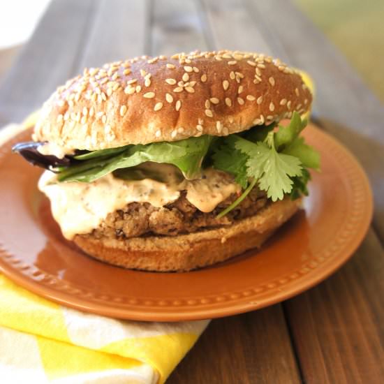 Double Bean Burgers w/Chipotle Mayo