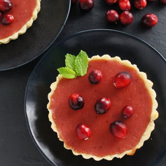Cranberry Curd Tart- Gluten Free