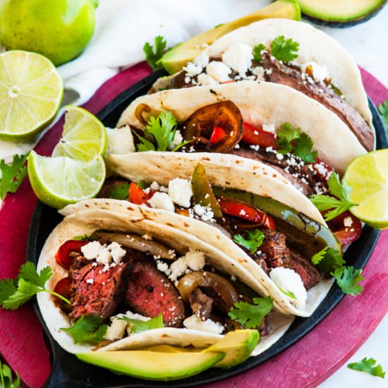Easy Skillet Steak Fajitas