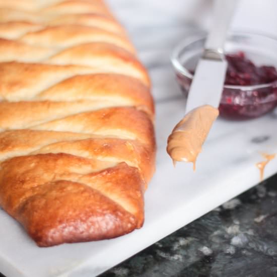 Braided PB&J Bread