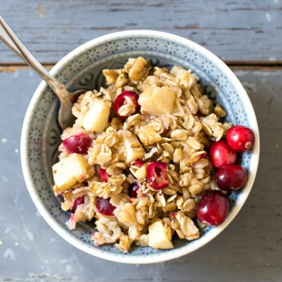Cranberry Apple Baked Oatmeal
