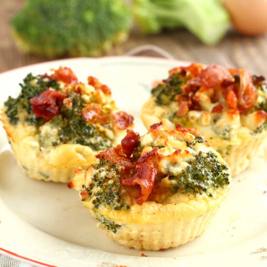 Crustless Mini Broccoli Quiche