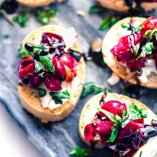 Cranberry Goat Cheese Crostini