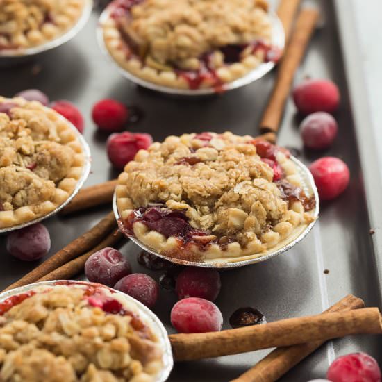 Cider Spiced Cranberry Apple Pies