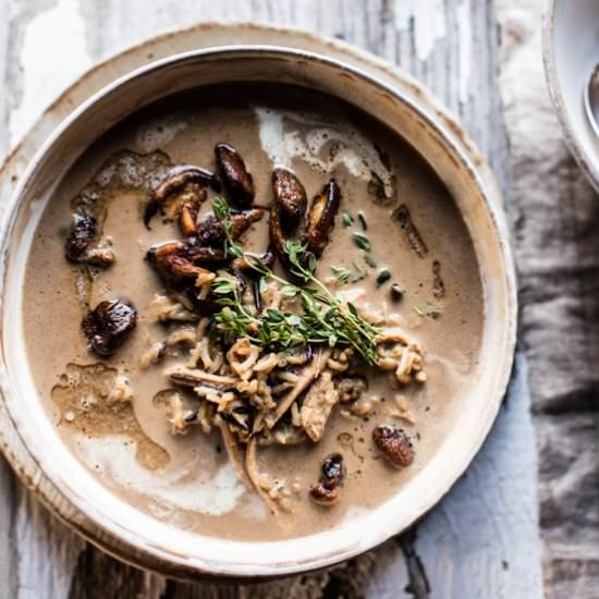 Cream of Mushroom Chicken Rice Soup