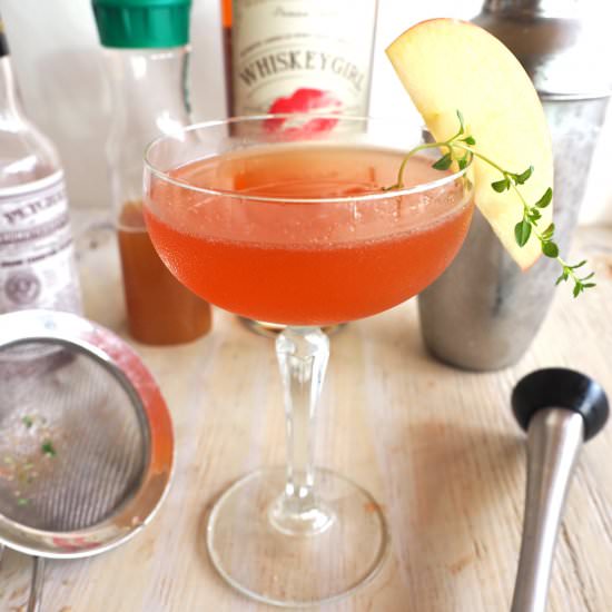 Apple Thyme Whisky Cocktail
