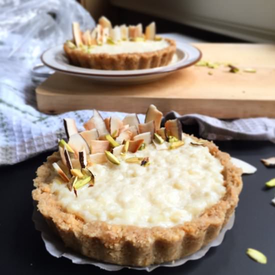 Phirni – Rice Coconut Pudding Tart