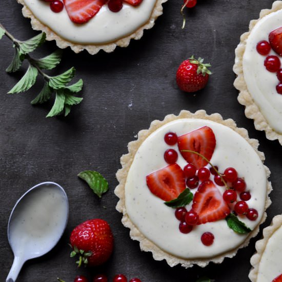 Berry Fruit Tarts in Almond Crust