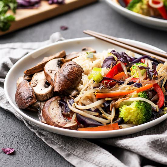 Portobello Chop Suey Bowls