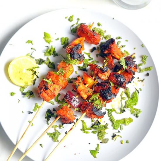 Apple Shrimp Skewers
