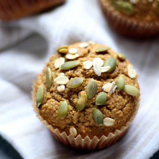 Healthy Flourless Pumpkin Muffins
