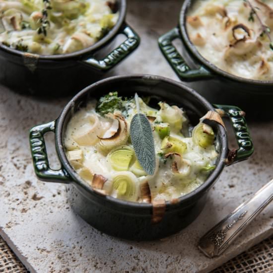 Broccoli, Leak & Gruyère Bake