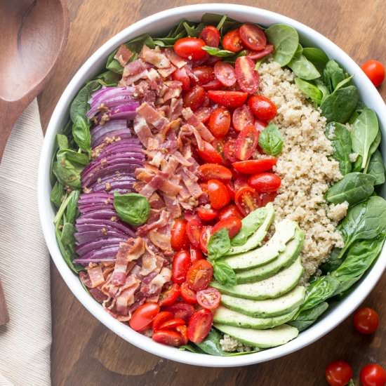 Spinach Quinoa Bacon Salad