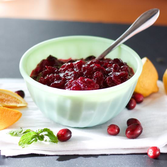 Citrus Scented Cranberry Sauce