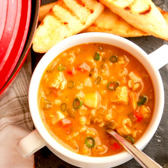 Pot of Gold Chicken Barley Soup