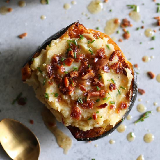 Acorn Squash Mashed Potato Boats