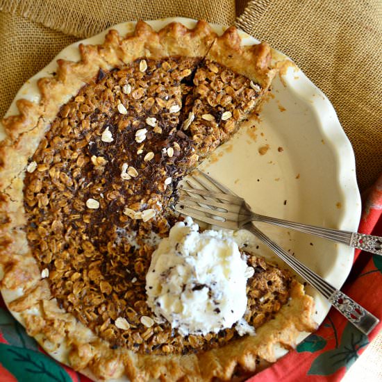 Black Bottom Oatmeal Pie