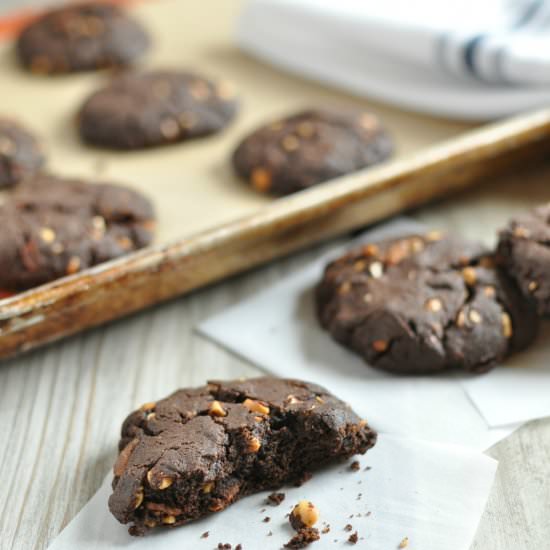 Chocolate PB Bacon Cookies
