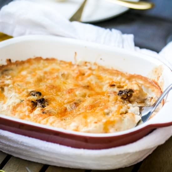 Cream Cheese Scalloped Cauliflower