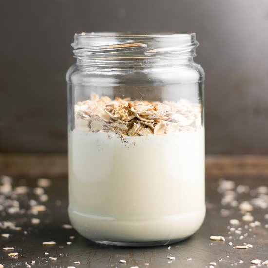 Gingerbread Protein Overnight Oats