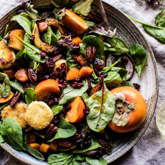 Cranberry Butternut Persimmon Salad