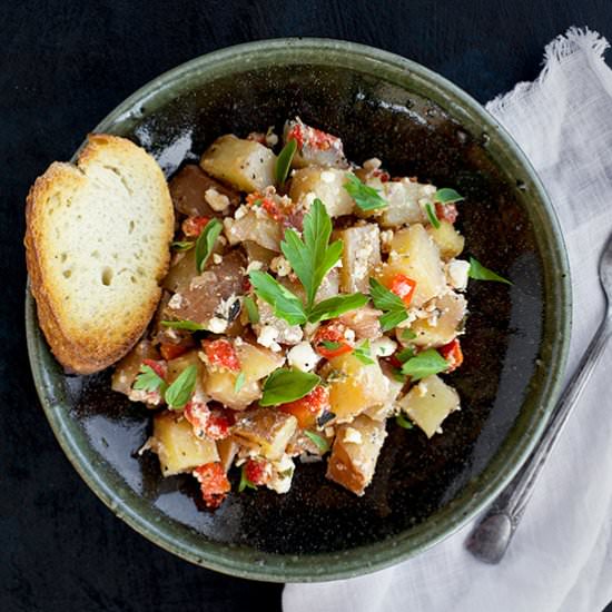 Lemon Feta Roasted Potatoes