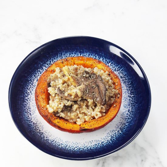 Pumpkin Mushroom Bowls + Brown Rice
