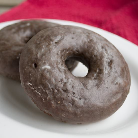 Glazed Chocolate Cake Donuts