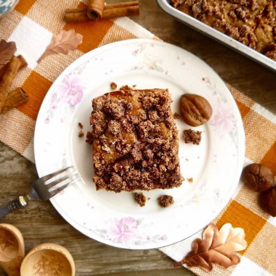 Paleo Chestnut Flour Coffee Cake