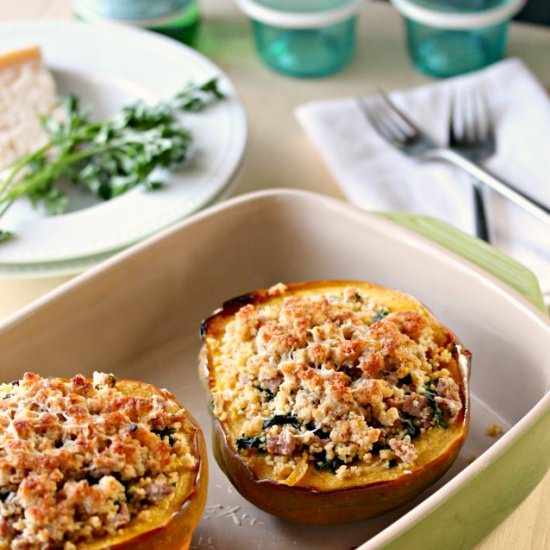 Kale & Sausage Stuffed Squash