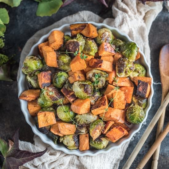 Brussels Sprouts & Sweet Potatoes