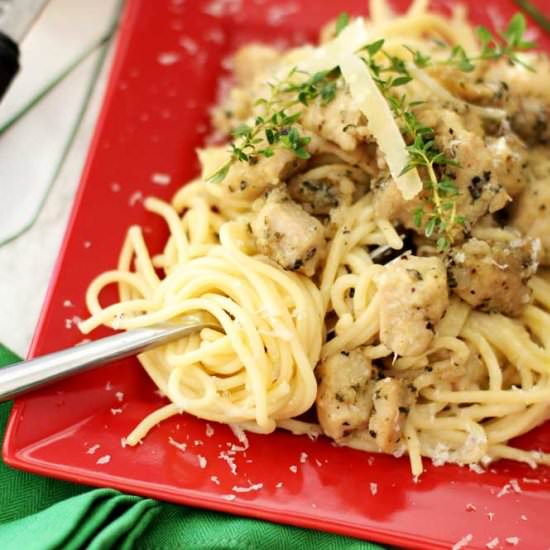 Garlic Basil Chicken Pasta