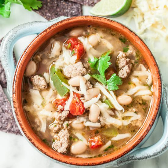 white bean turkey chili