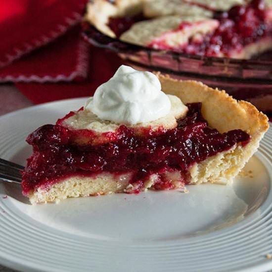 Cranberry Pie w/ Sugar Cookie Crust