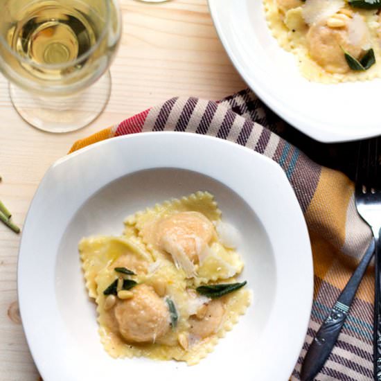 Roasted Pumpkin in Ravioli